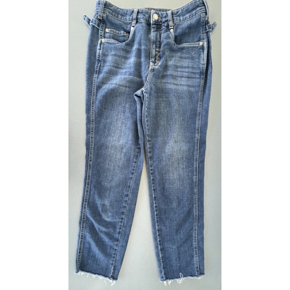 Anthropologie Pilcro Womens Jeans Size 27 High Rise Skinny  Frayed Hem